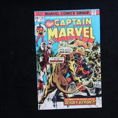 Captain Marvel #39 (1975,Marvel)  5.5 FN-