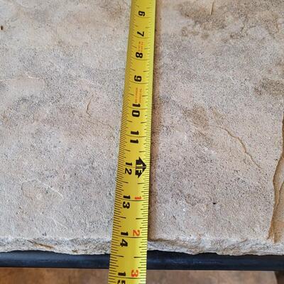 Lot 315: Stone & Metal Shelf