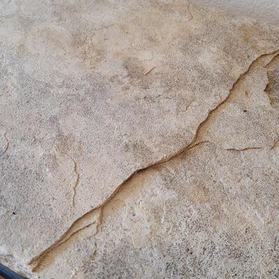 Lot 315: Stone & Metal Shelf