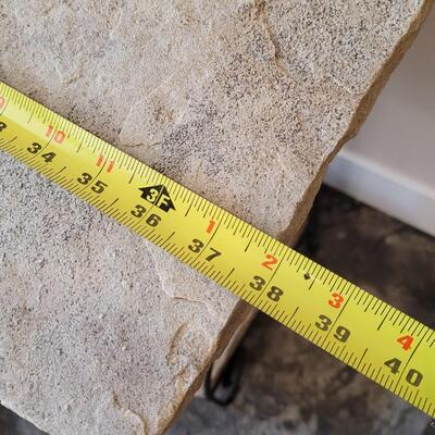 Lot 315: Stone & Metal Shelf