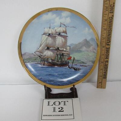 Ltd 1st Ed 1986 "Endeavour" Plate From the Great Ships of the Golden Age of Sail, Franklin Mint