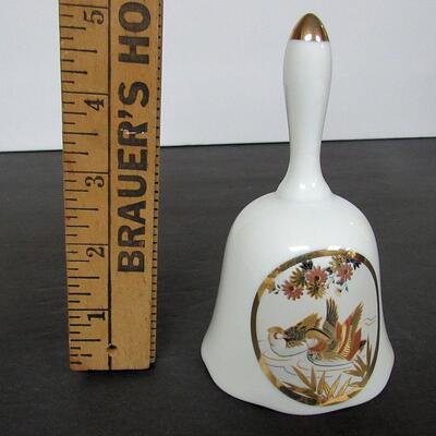 Vintage China Bell With Ducks on Pond Theme, Made in Japan