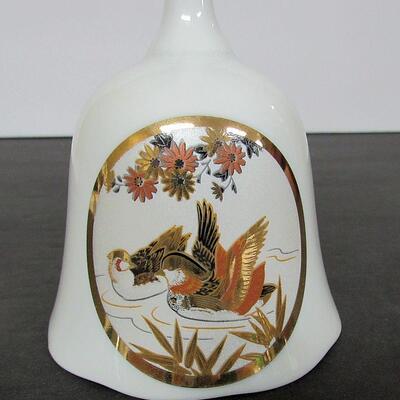 Vintage China Bell With Ducks on Pond Theme, Made in Japan
