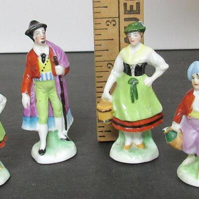 Antique Miniature Figurines Numbered, No Country of Origin, Read Description for Details