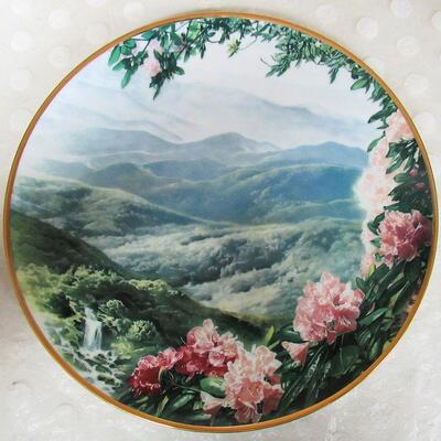 1988 The Blue Ridge Mountains Plate, #0621 Sea to Shining Sea Collection, Hamilton Gifts