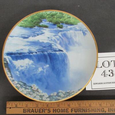 1988 Niagra Falls Plate, #0114A, From the Sea to Shining Sea Collection, Hamilton Gifts