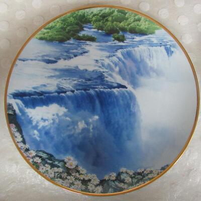 1988 Niagra Falls Plate, #0114A, From the Sea to Shining Sea Collection, Hamilton Gifts