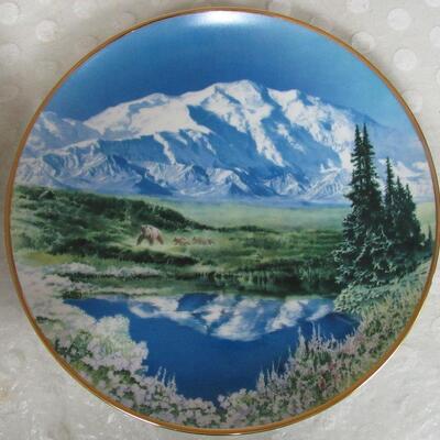 1988 Mt. McKinley Plate, #0025A, From the Sea to Shining Sea Collection, Hamilton Mint