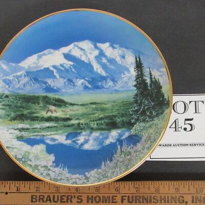 1988 Mt. McKinley Plate, #0025A, From the Sea to Shining Sea Collection, Hamilton Mint