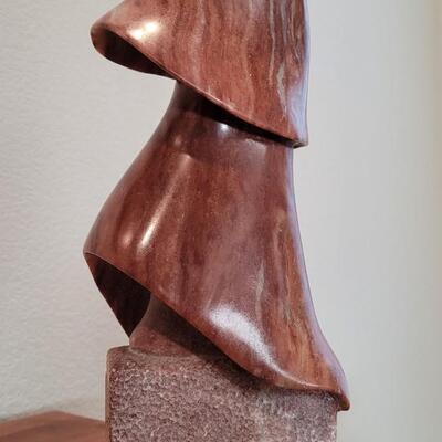 Lot 330: LATHROP BULLENE Fine Art Sculpture of Cloaked Woman 