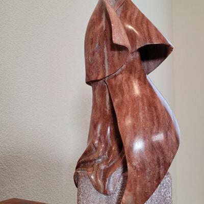 Lot 330: LATHROP BULLENE Fine Art Sculpture of Cloaked Woman 