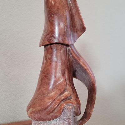 Lot 330: LATHROP BULLENE Fine Art Sculpture of Cloaked Woman 