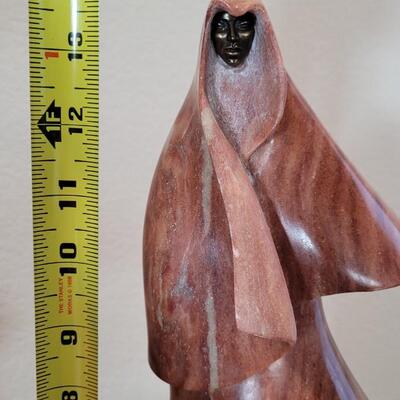 Lot 330: LATHROP BULLENE Fine Art Sculpture of Cloaked Woman 