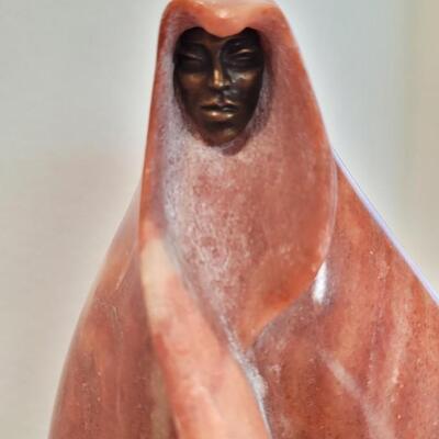 Lot 330: LATHROP BULLENE Fine Art Sculpture of Cloaked Woman 