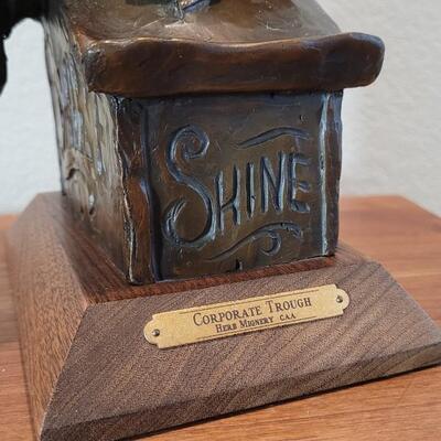 Lot 331: Fine Art Bronze "Corporate Trough" By Herb Mignery  #1/30