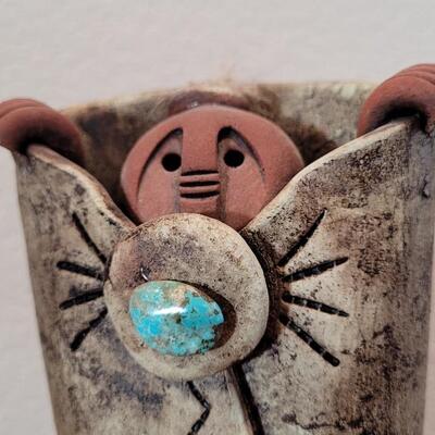 Lot 333: Vintage Native American Pottery Sculpture SIGNED 