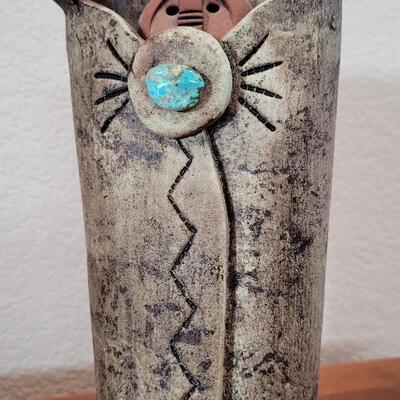 Lot 333: Vintage Native American Pottery Sculpture SIGNED 