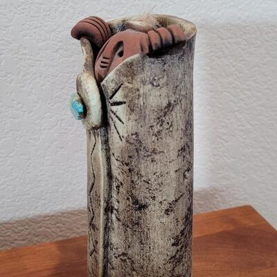 Lot 333: Vintage Native American Pottery Sculpture SIGNED 