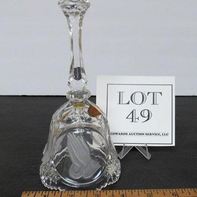 Vintage Lead Crystal Glass Bell, Our Father, Art Mark, West Germany, Bleikristal
