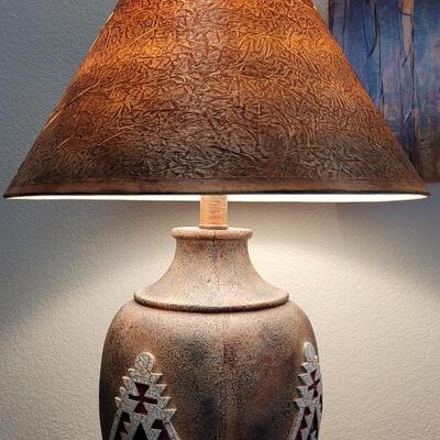 Lot 334: Pair of Southwestern Table Lamps BOTH WORK