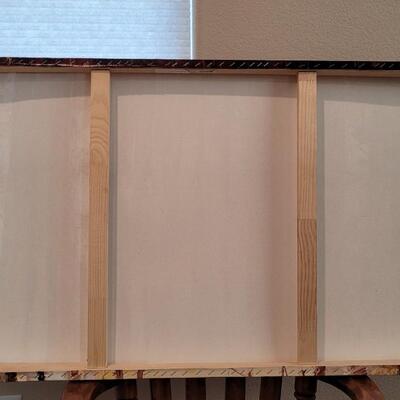 Lot 335: Large 48" x 24" Forest Landscape Curved Canvas Print 