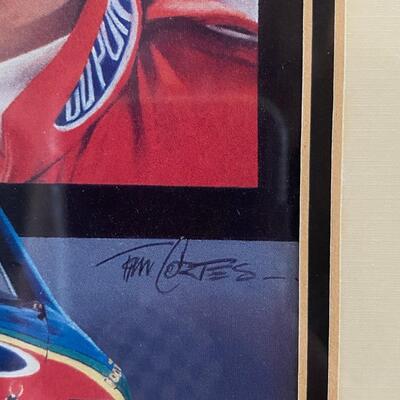 1997 NASCAR #24 Jeff Gordon DuPont Racing Framed Litho Tim Cortes #2788/12500