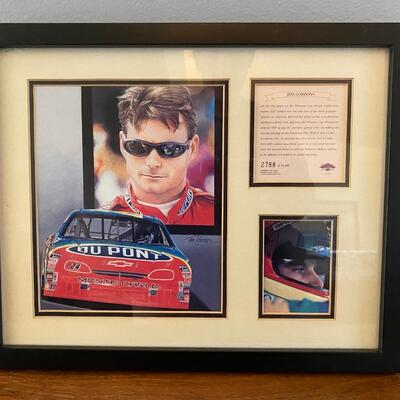 1997 NASCAR #24 Jeff Gordon DuPont Racing Framed Litho Tim Cortes #2788/12500