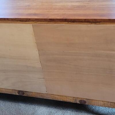 Lot 336: COLLIER'S Large Wood Dresser w/ Twisted Iron Style Handles by 