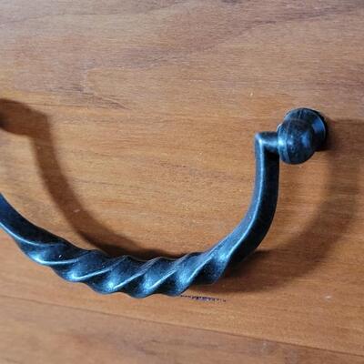 Lot 336: COLLIER'S Large Wood Dresser w/ Twisted Iron Style Handles by 