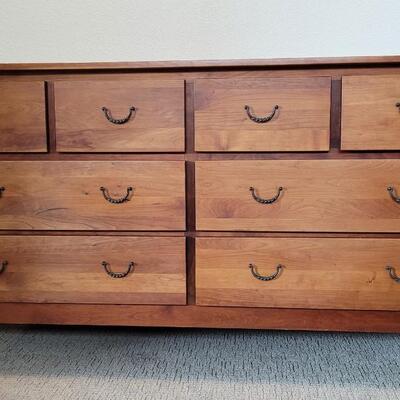 Lot 336: COLLIER'S Large Wood Dresser w/ Twisted Iron Style Handles by 