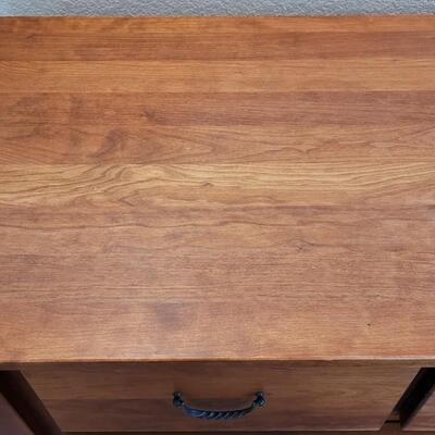 Lot 336: COLLIER'S Large Wood Dresser w/ Twisted Iron Style Handles by 