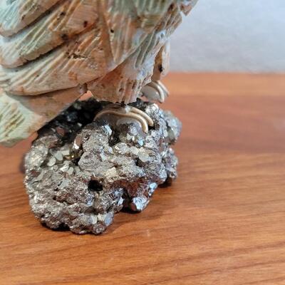 Lot 343: Vintage Handcrafted Peruvian Owl Figure 