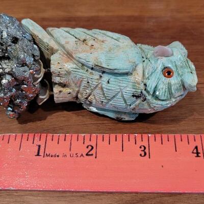 Lot 343: Vintage Handcrafted Peruvian Owl Figure 