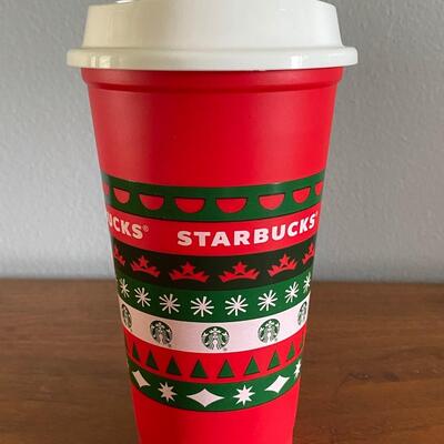 Limited Edition Plastic Reusable Starbucks Coffee Cup Christmas Holiday 2020 UNUSED