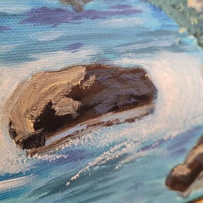 Lot 347: Fine Art Original Framed Mountain Scene UNSIGNED