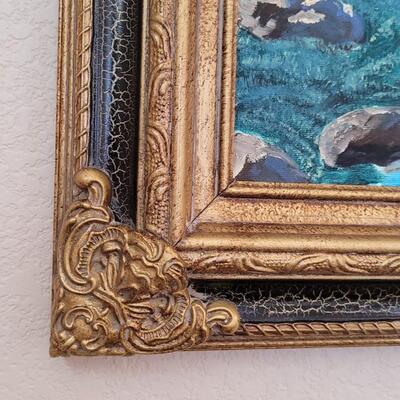 Lot 347: Fine Art Original Framed Mountain Scene UNSIGNED