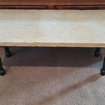 Lot 350: Heavy Stone-Top Resting Bench 
