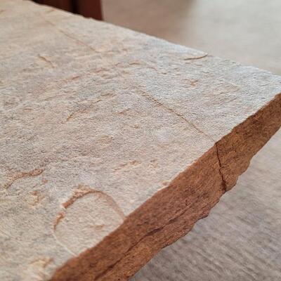 Lot 350: Heavy Stone-Top Resting Bench 