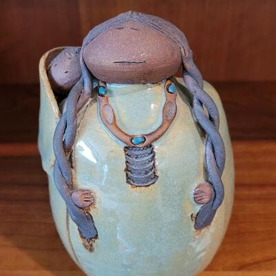 Lot 352: VAL NIGHT House Angel Fine Art Pottery Sculpture SIGNED