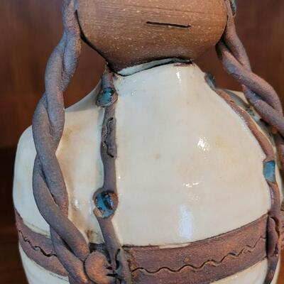 Lot 354: VAL KNIGHT House Angel Fine Art Pottery Sculpture SIGNED