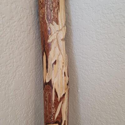 Lot 356: 58" Tall Carved Head Walking Stick 