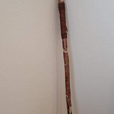 Lot 356: 58" Tall Carved Head Walking Stick 