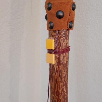 Lot 357: 58" Tall Carved Head Walking Stick #2