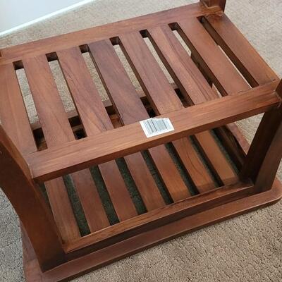 Lot 358: Teak Shower Bench Seat 