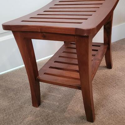 Lot 358: Teak Shower Bench Seat 