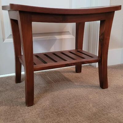 Lot 358: Teak Shower Bench Seat 