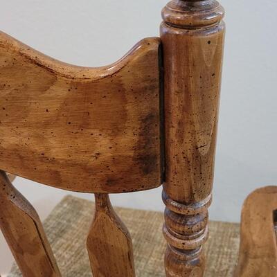 Lot 362: Vintage Wooden Chair (Left arm missing dowel stud)