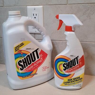 Lot 374: SHOUT Gel Refill + Spray Bottle (see line for fill level)