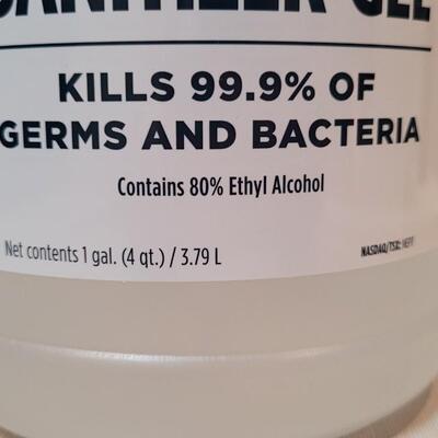 Lot 375: 1 Gallon Bottle HAND SANITIZER GEL by NEPTUNE (see line for fill level)