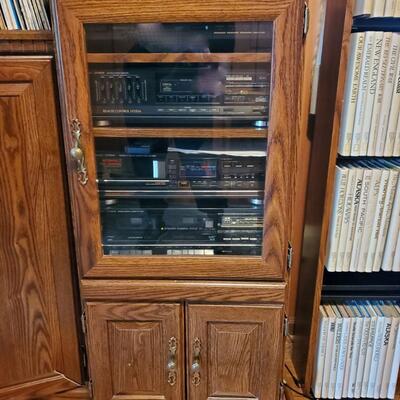 Fisher Stereo System with Cabinet and Speakers